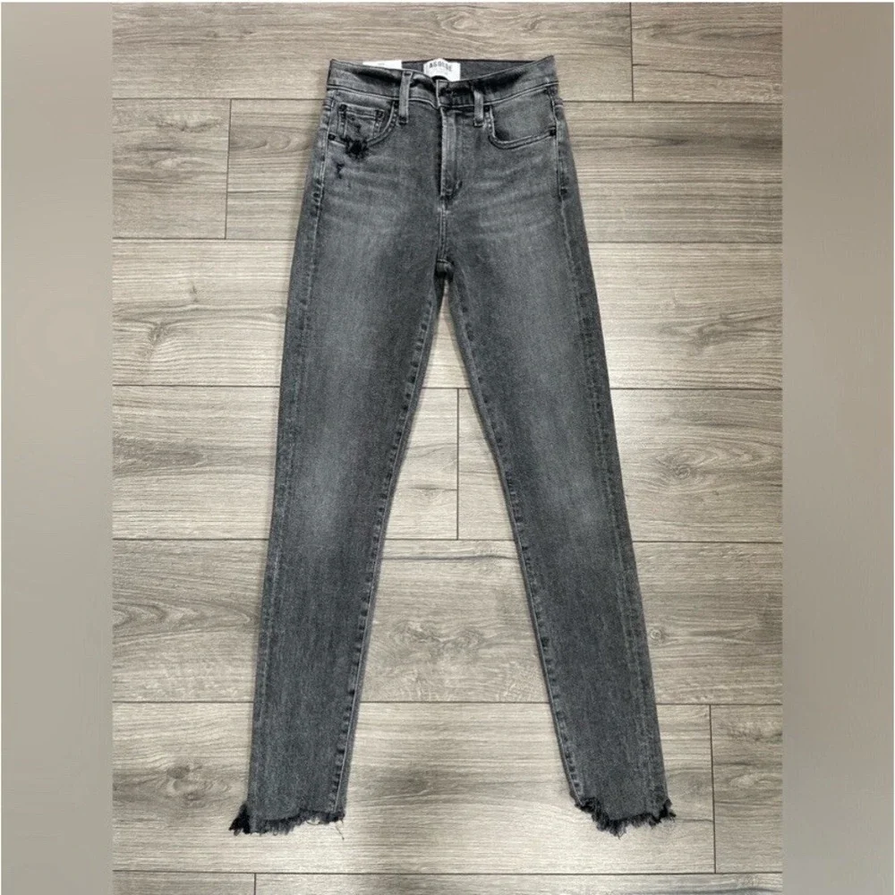 AGOLDE Sophie Hi Rise Destroyed Raw Skinny Jean 24‎ NEW